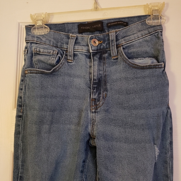 Kendall + Kylie The High Rise Slim Straight Jeans 0/24 - Picture 6 of 9